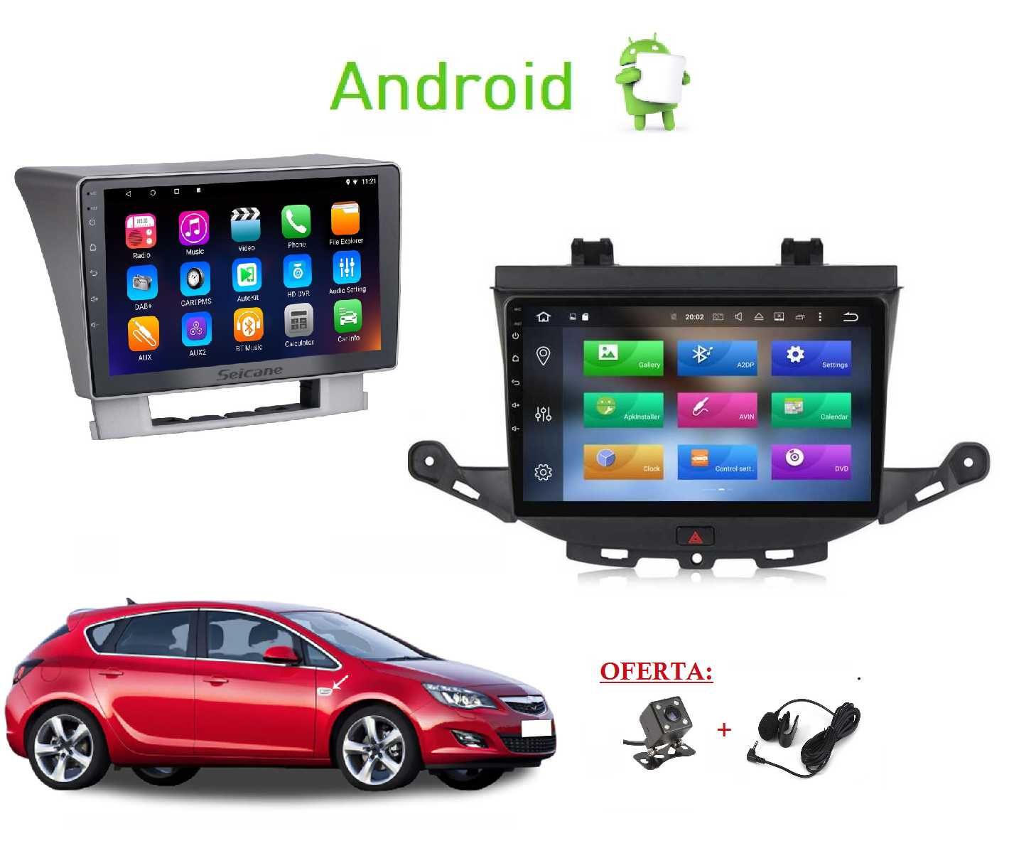 Rádio 2DIN 9" [4+32GB] • Opel Astra J • K (2008 a 2019) • Android GPS