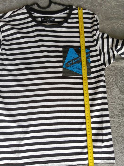 Czarno - biały t-shirt chłopięcy Reporter Young r. 152