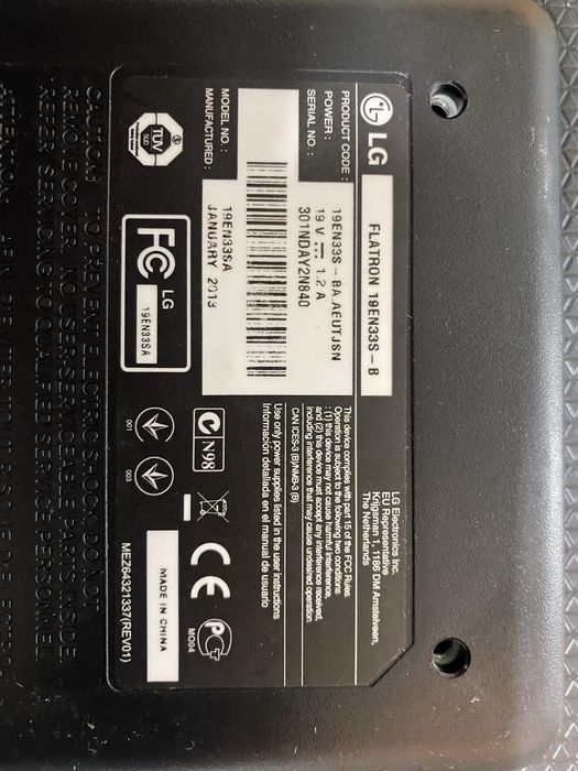 Монітор LG 19 дюймів