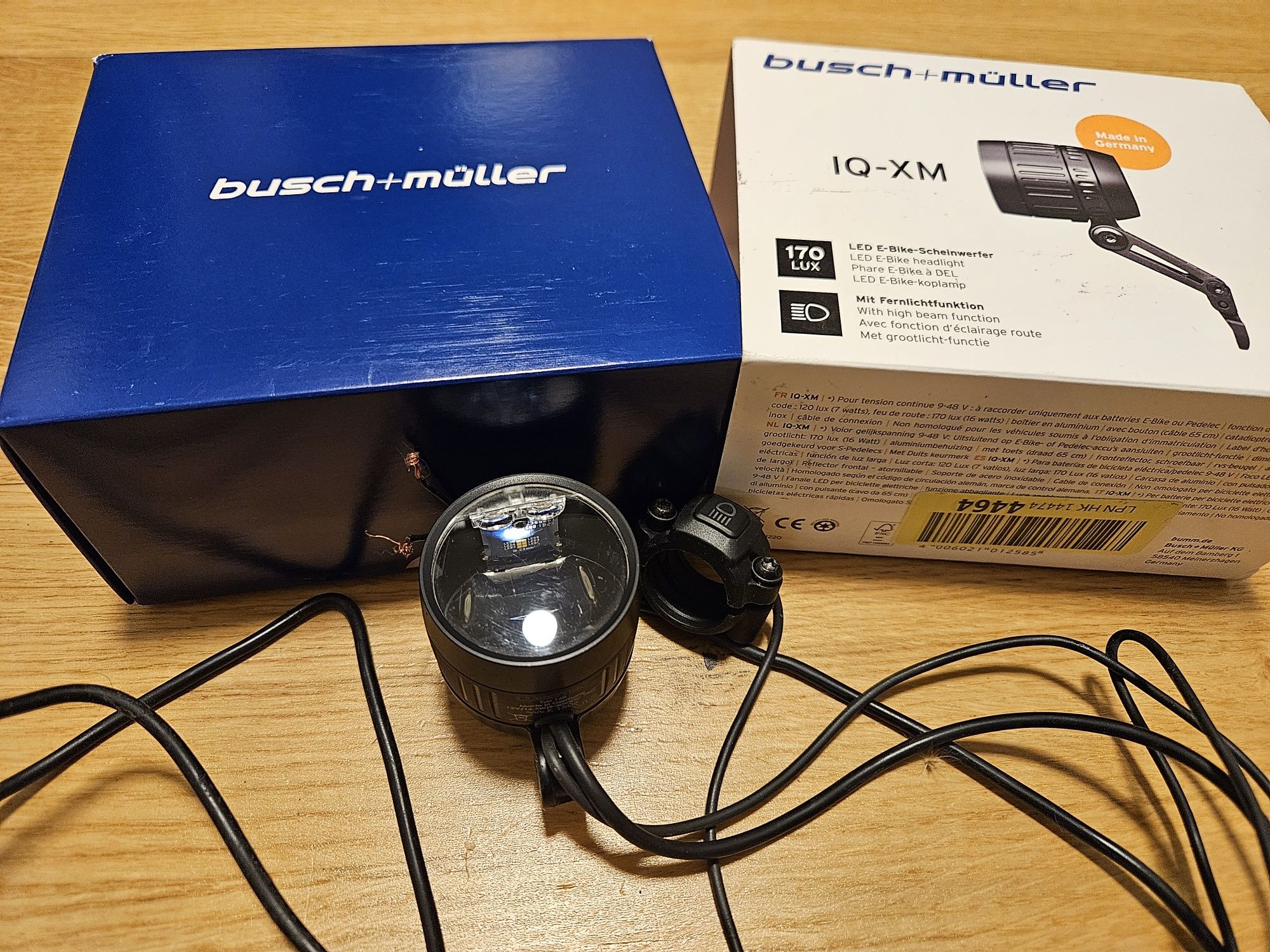 Lampka rowerowa E-bike Busch & Müller IQ-XM  potężne 170 lx światła!