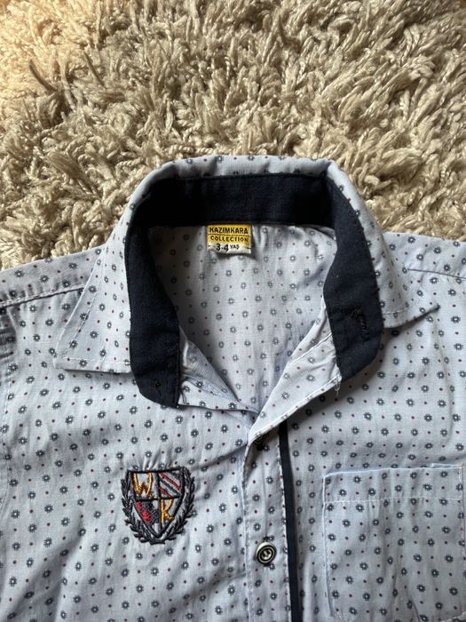 блакитна сорочка/теніска на хлопчика 3/4 роки