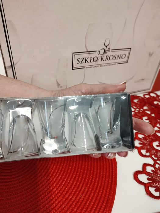 Komplet szkła Krosno Płetwa 18 el. + GRATIS Okazja Prezent Ślubny