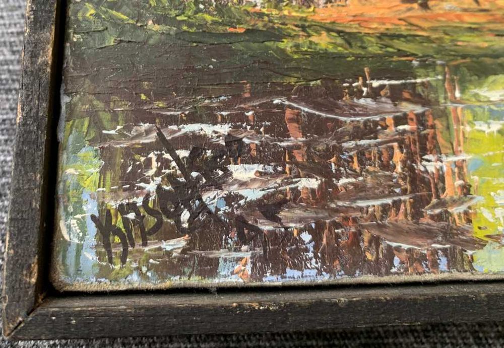 Картина рыбаки подписная