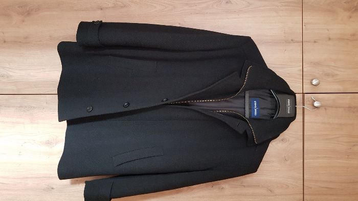 Płaszcz zimowy Bruno Zinger (Daniel 15) 176/56 Wełniany czarny NOWY