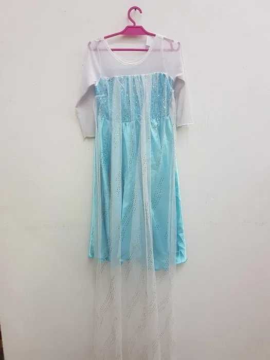 Sukienka przebranie Elsa Kraina Lodu rozmiar 122 128 cm. GP002