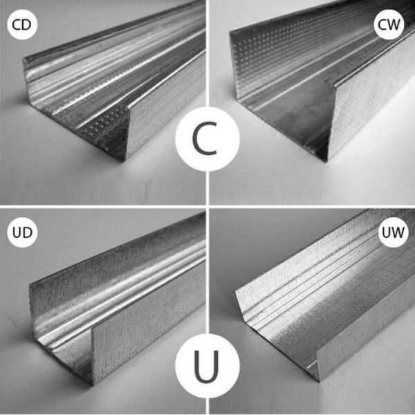 Профиль для гипсокартона  UD, CD, UW, CW (0,5 мм)