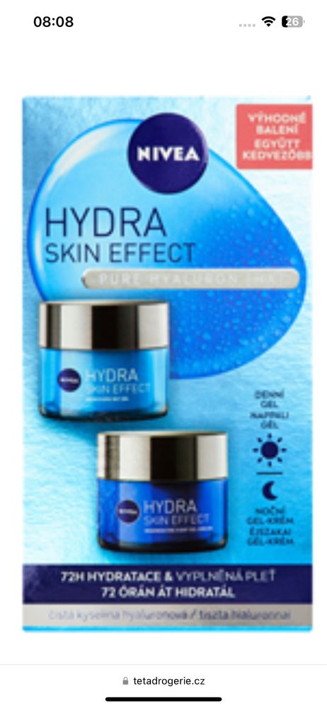 Набор крем nivea hidra skin effect день-ночь