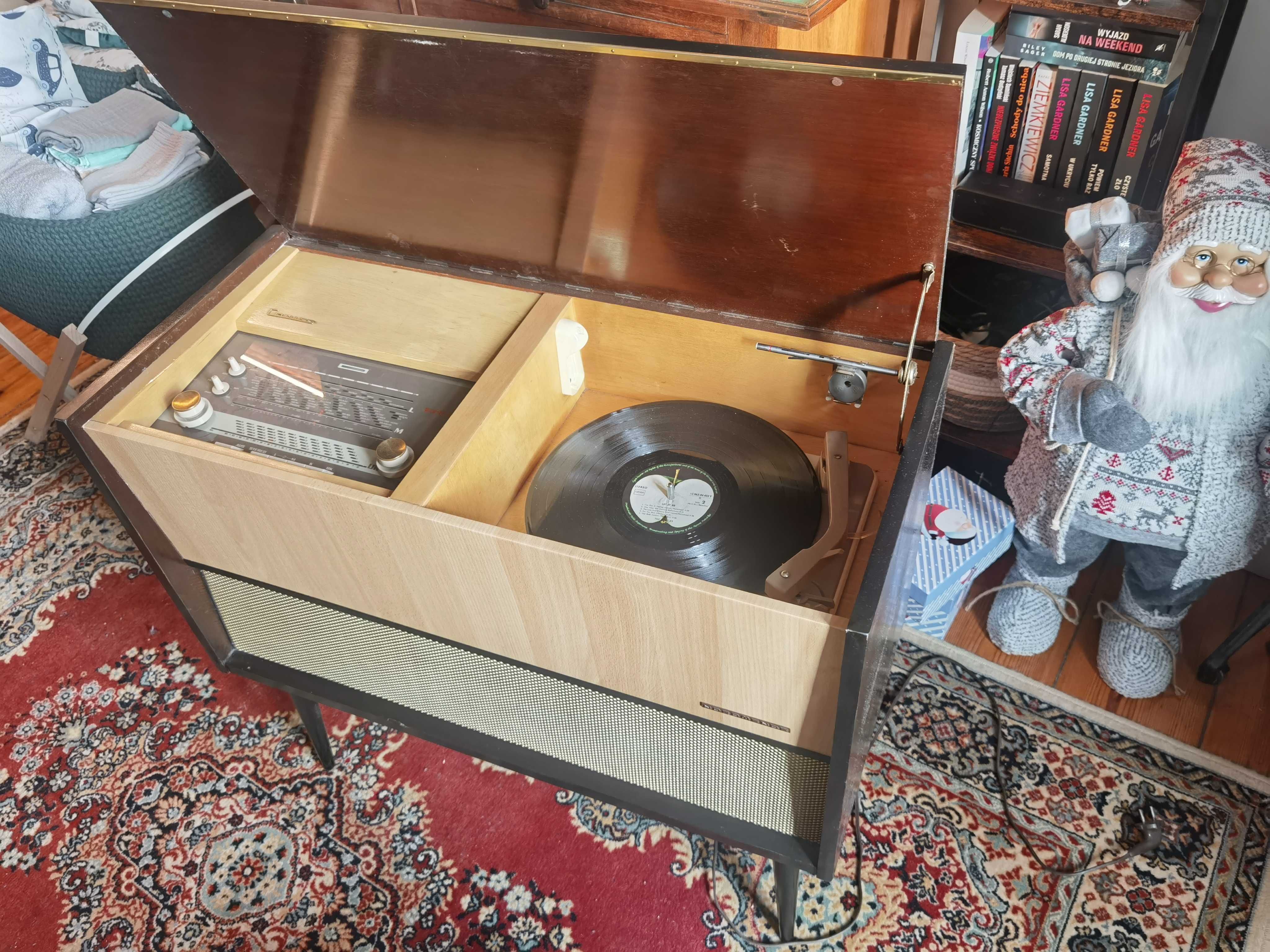 Stary Gramofon Nordmende Caruso Stereo Ch 4675 mattiert 1962 z radiem