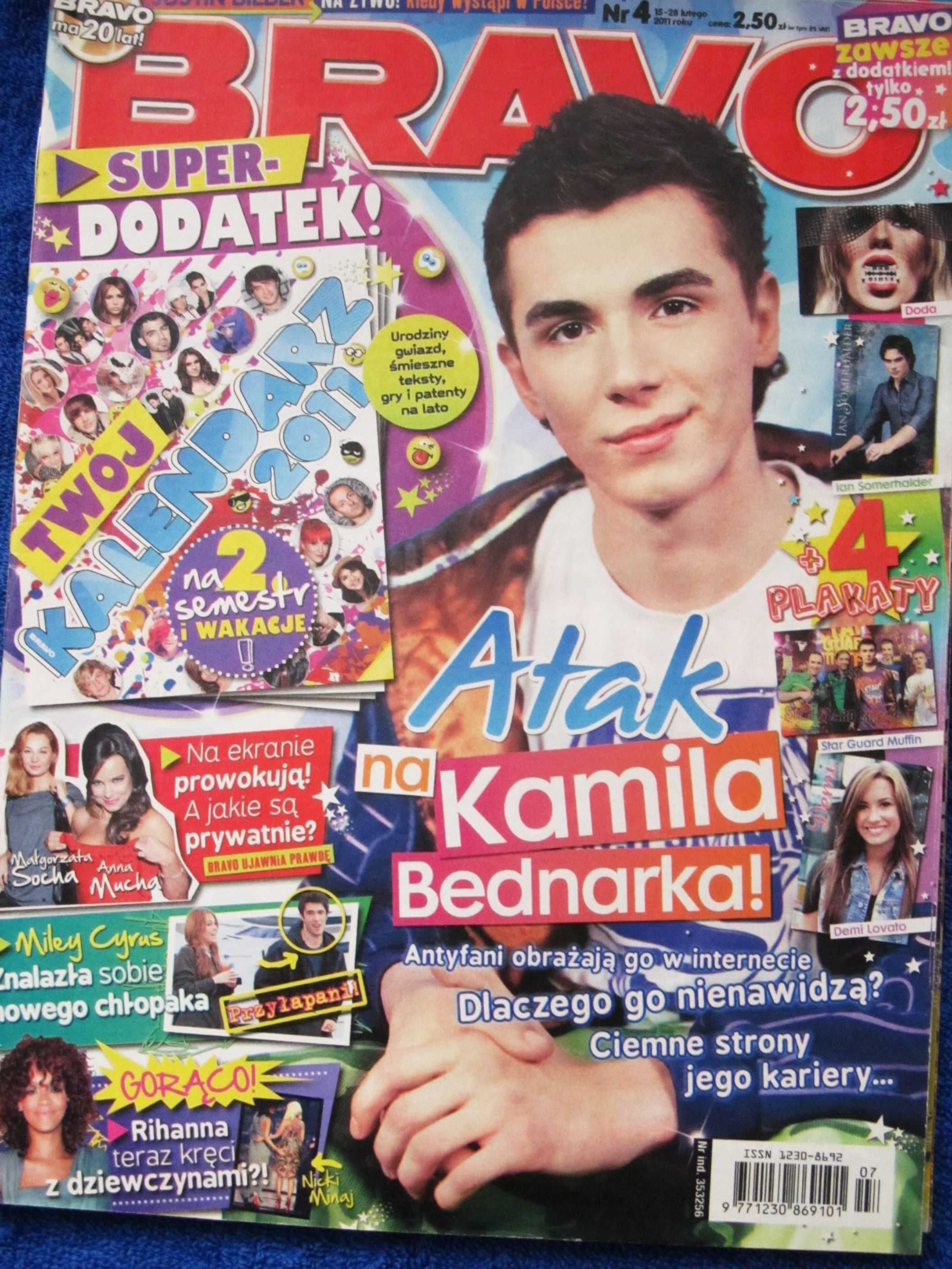 Bravo Nr 4/2011 front Kamil Bednarek, komplet plakatów