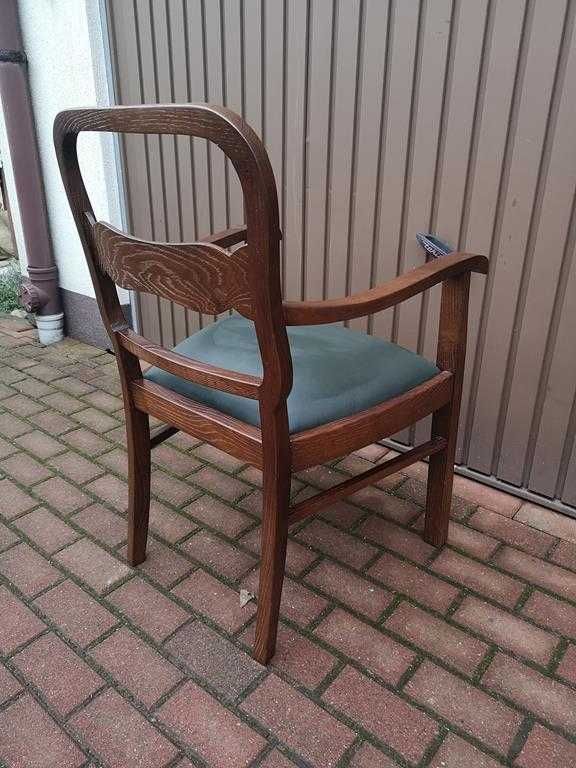 Stary Fotel Krzesło ART-DECO Dębowy Gabinetowy Antyk Po Renowacji.