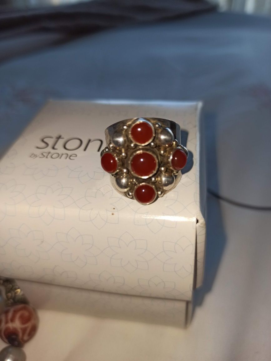 Conjunto colar e anel stone by stone