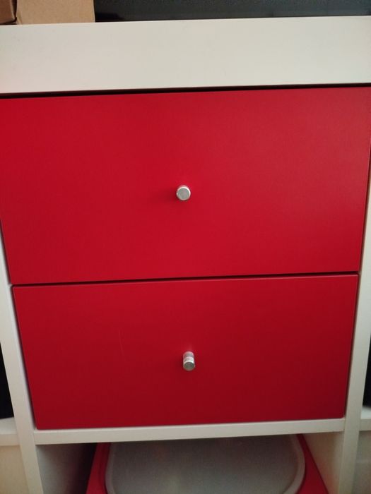 Acessório/Gavetas  vermelhas para estante Kallax