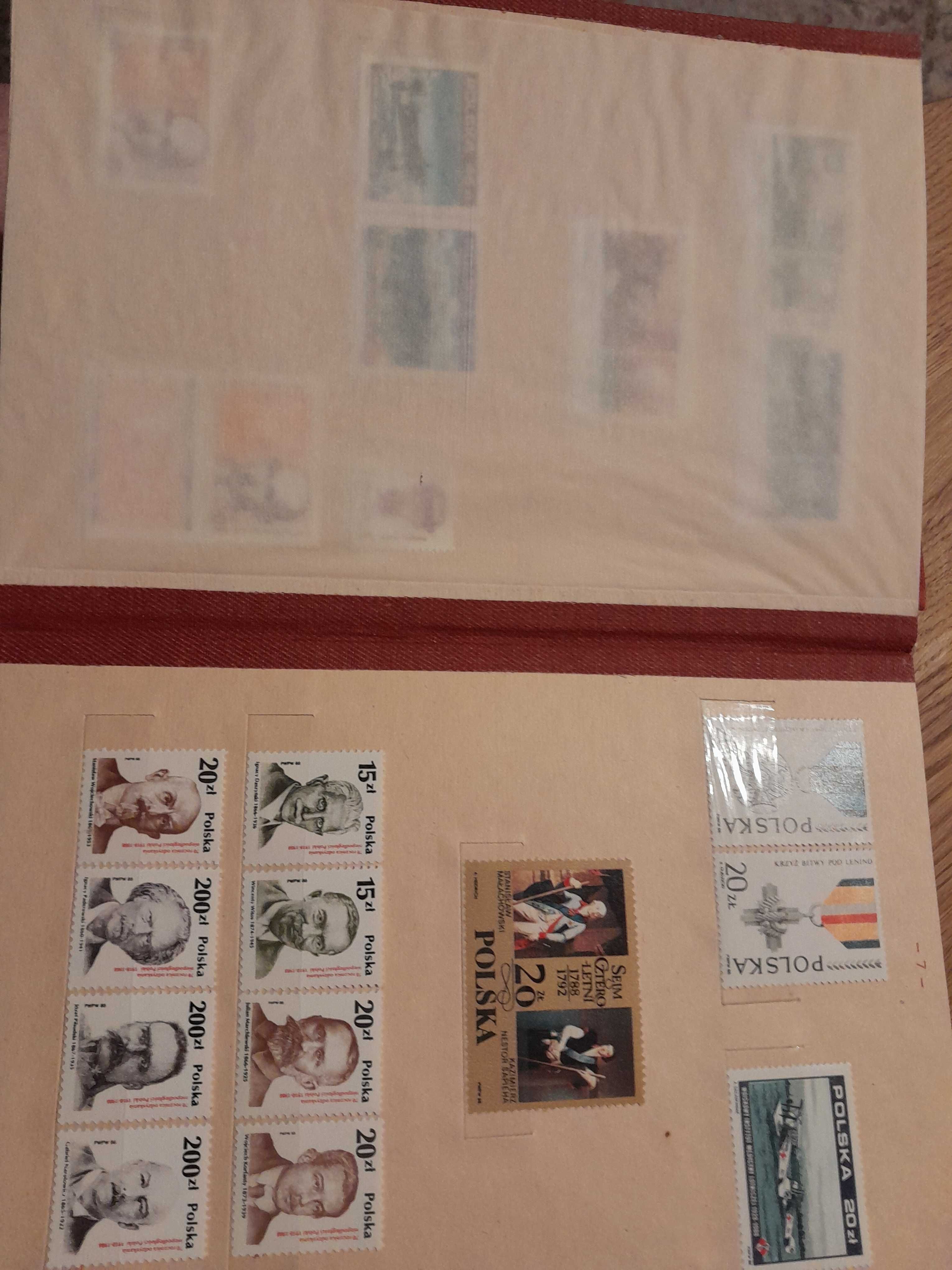 Klaser jubileuszowy - znaczki niestemplowane 1988/1989 stan bdb-