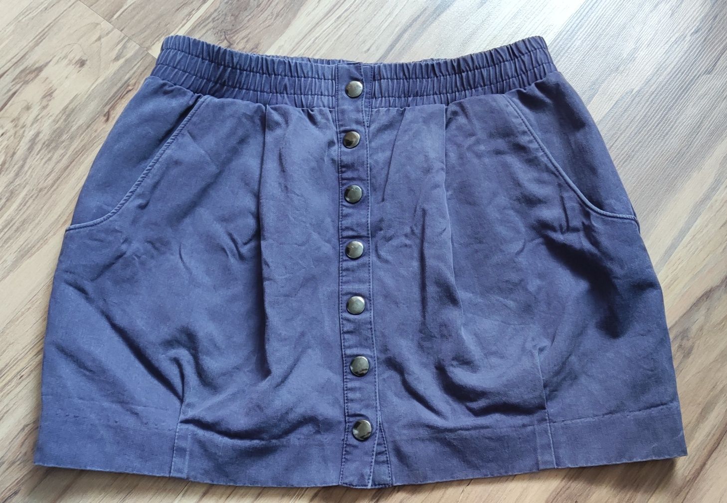 Spódnica krótka Mini fioletowy jeans H&M rozm S / M 36 / 38