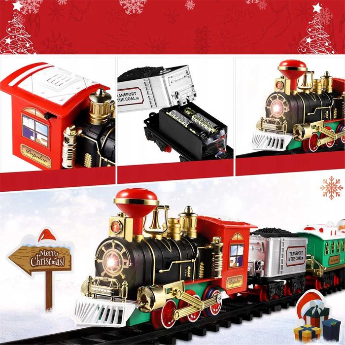 Новорічна залізниця з паровим ефектом