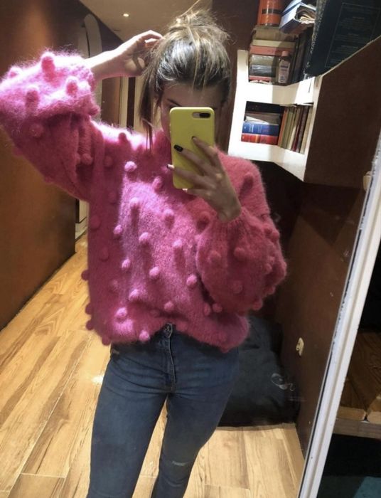 Sweter oversize z alpaki i welny