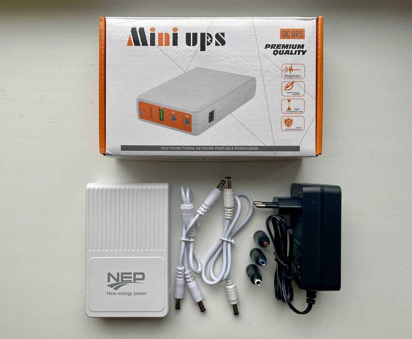 mini ups WGP NEP 10400mAh повербанк для роутера безперебійник