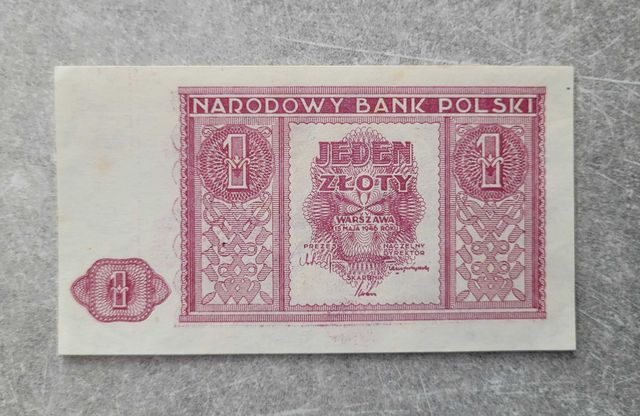 B3) POLSKA - 1 Złoty - 1946 r.