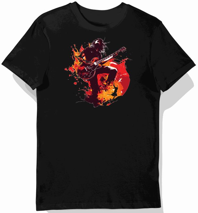 Koszulka męska czarna z motywem kultowej grupy rockowej XL