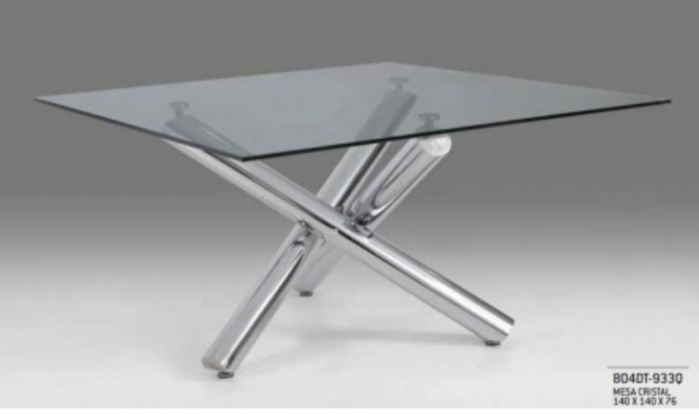 Mesa de Cristal e prata