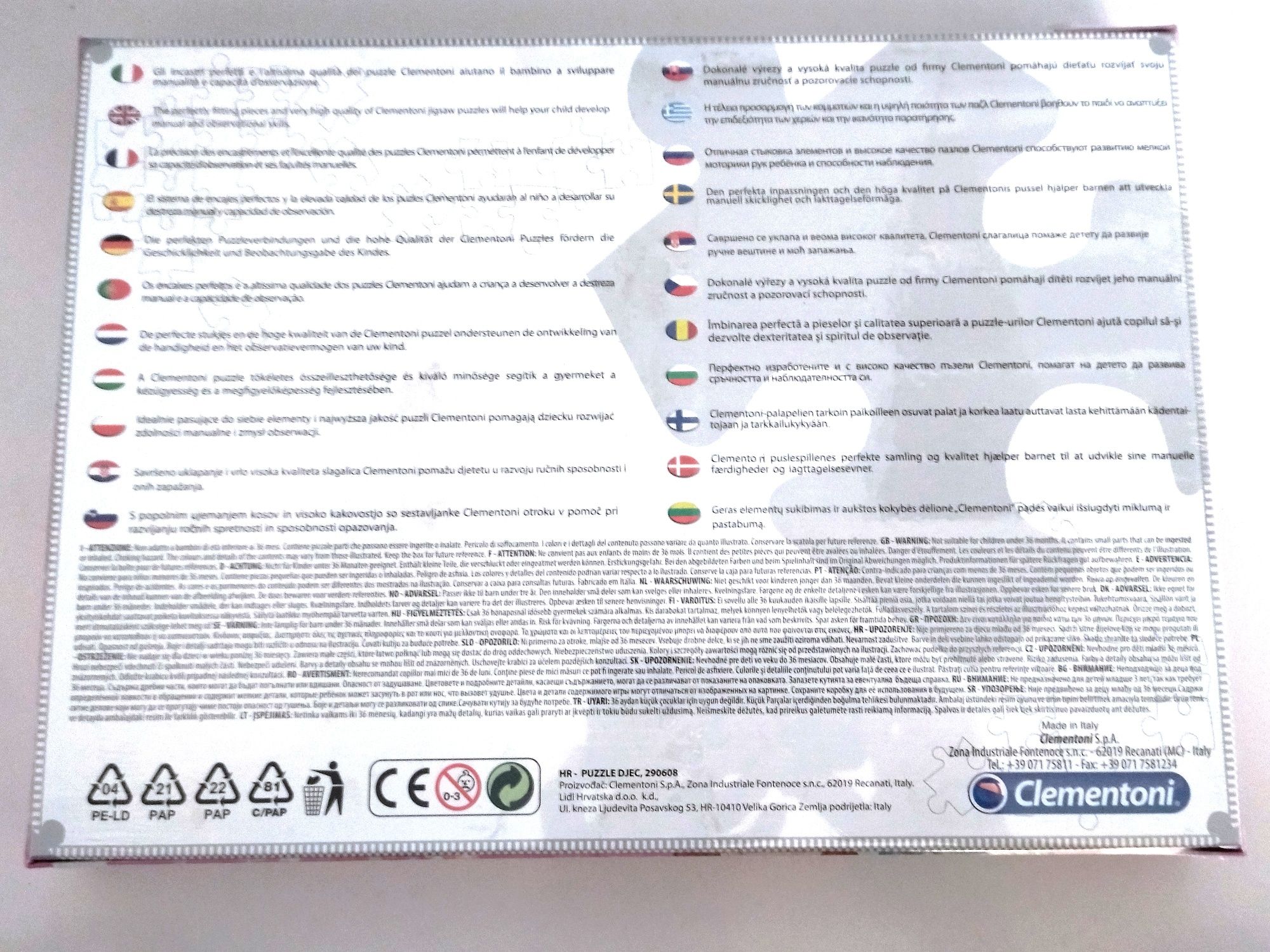 Puzzle novo, ainda embalado, para +4anos, 100 peças