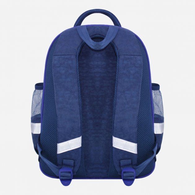 Шкільний ортопедичний рюкзак з підсвіткою та принтом машинки