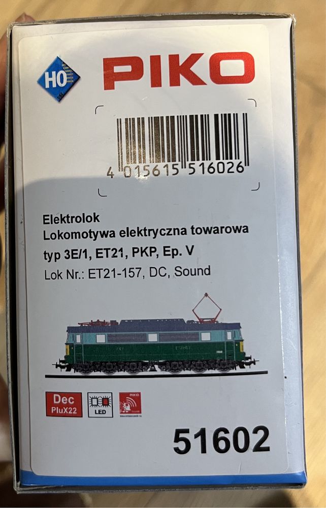 PIKO 51602 lokomotywa elektryczna ET21 z dźwiękiem