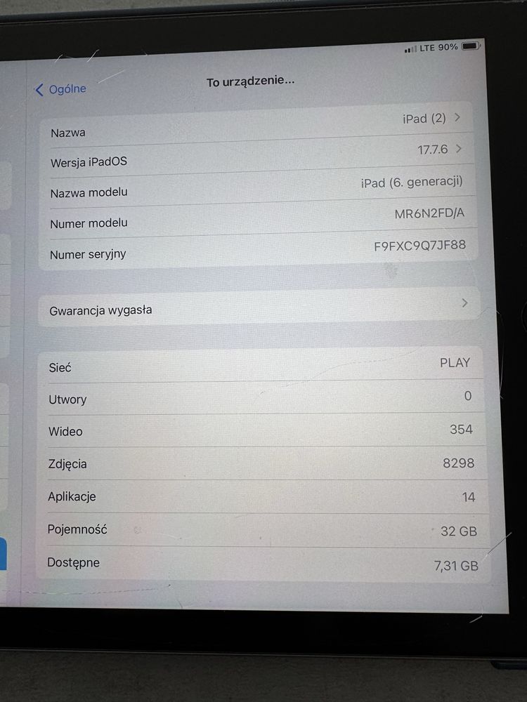 Ipad 9.7" 6 generacja 32GB WIFI Cellular Space Grey
