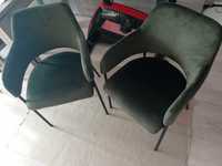 Zestaw dwóch krzeseł Lima z podłokietnikami, w kolorze ciemnozielonym.