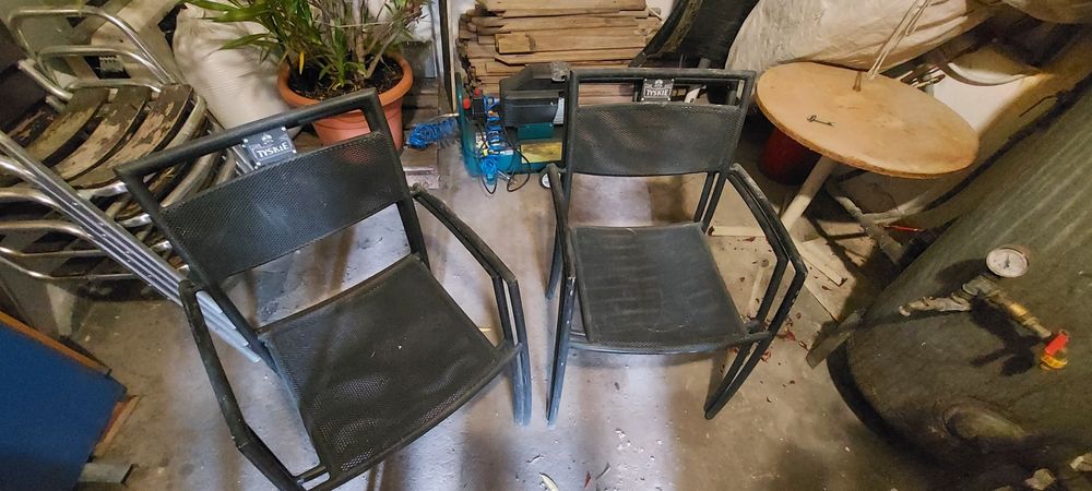 4x metalowe krzesła ogrodowe TYSKIE