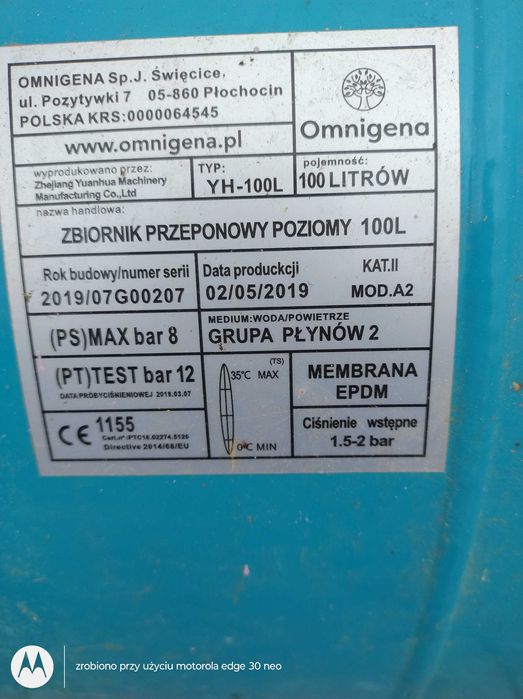 zbiornik hydroforowy z pompą