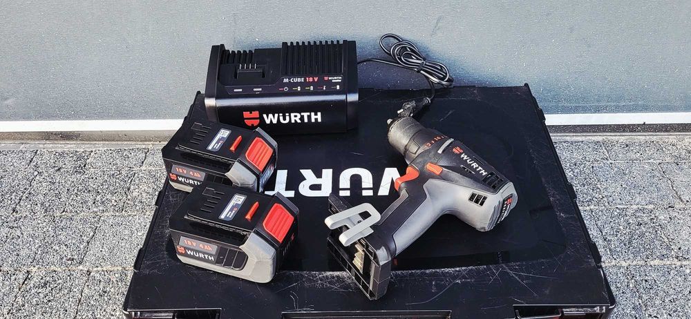 Wkrętarka Wurth Master Abs 18 Compact, 2x Aku. 18V 4Ah, Jak nowa!