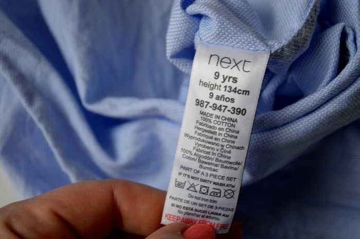 xlo NEXT Koszula Elegancka 134cm 8-9lat Niebieska j.NOWA