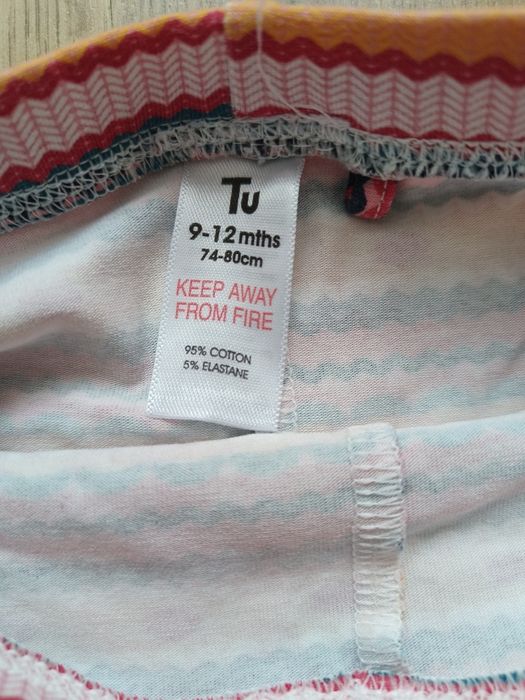 Nowe legginsy niemowlęce dla dziewczynki spodnie, 9-12 mies. 74-80