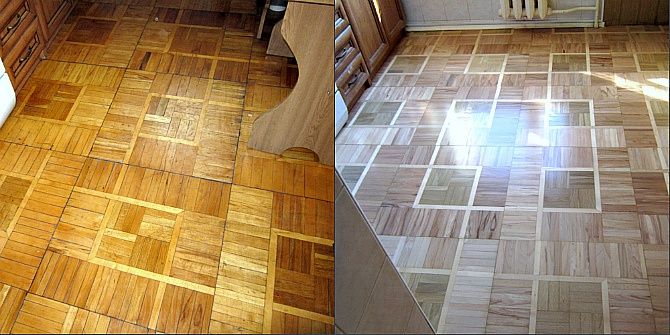 Шліфовка і циклювання паркету з повним відновленням у Києві