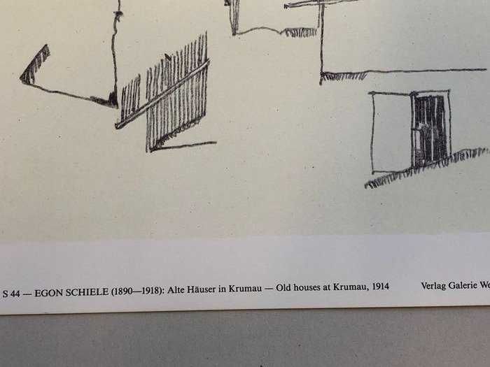 Egon Schiele - Stare domy w Krumau / Alte Häuser in Krumau