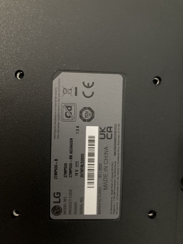 Monitor LG 27” em excelente estado