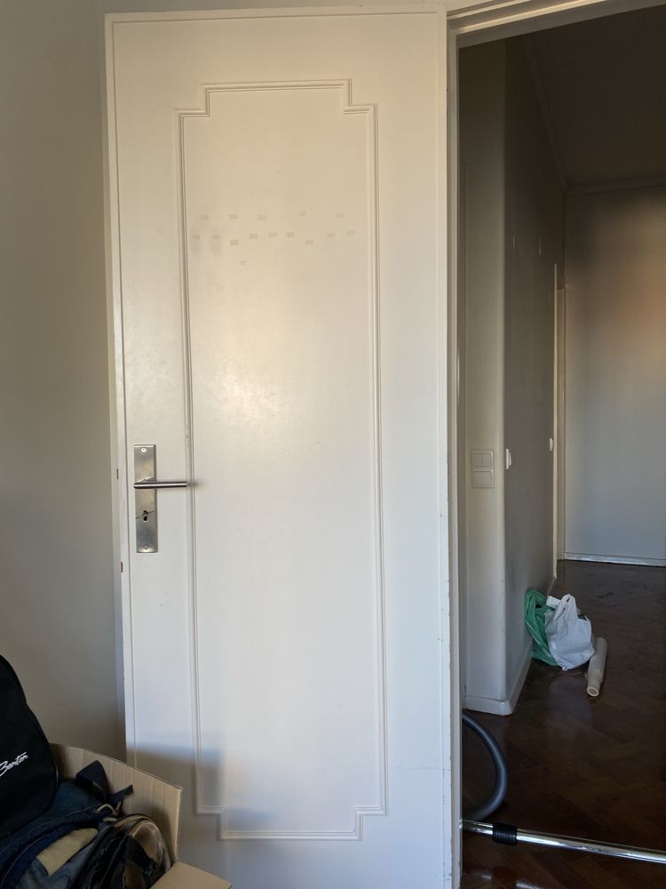 9 portas madeira maciça lacadas branco