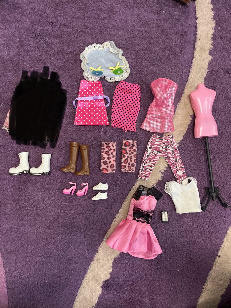 Akcesoria dla lalki barbie sukienki buty