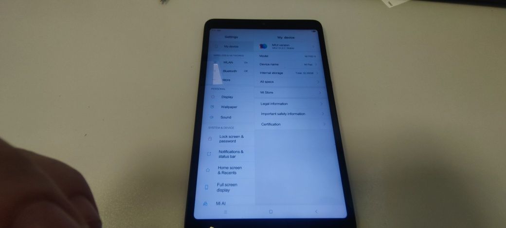 Xiaomi mi pad 4 32/3gb ram 8 cali