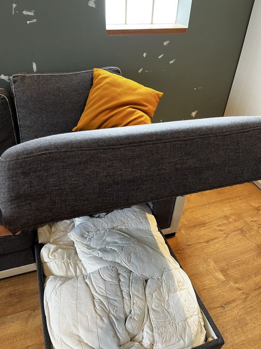 Narożnik .# wypoczynek# szary+biały