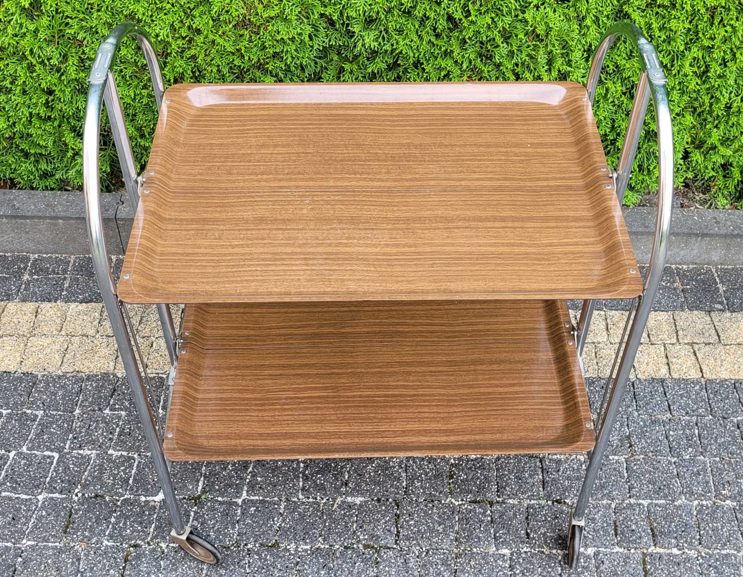 Barek na kółkach stolik kawowy vintage italy design lata 70
