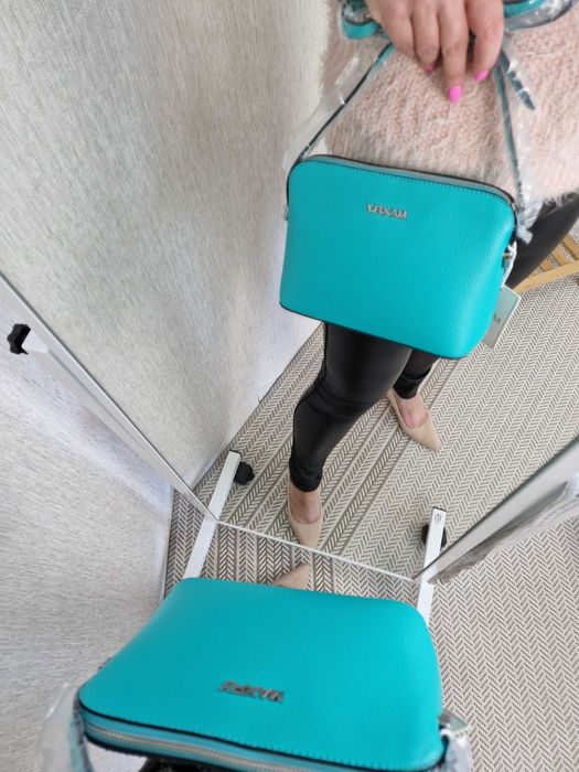 NOWA  turkusowa torebka listonoszka eko skóra