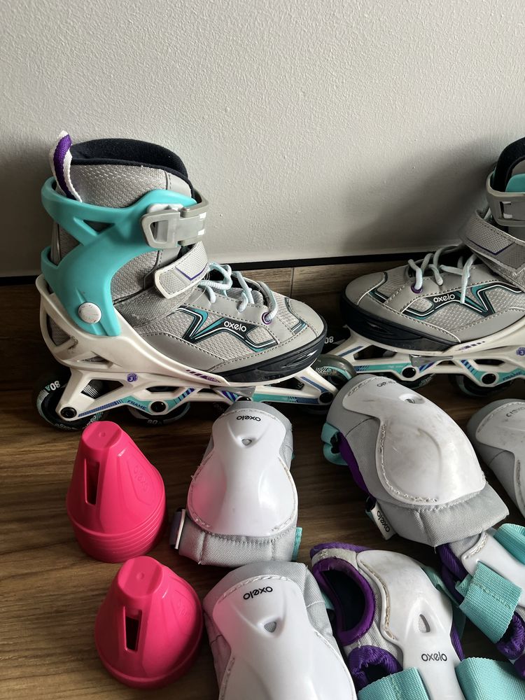 Rolki Oxelo Decathlon rozmiar 32-35