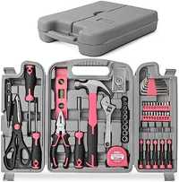 56 szt Różowy zestaw narzędzi dla kobiet kompletny zestaw narzędzi