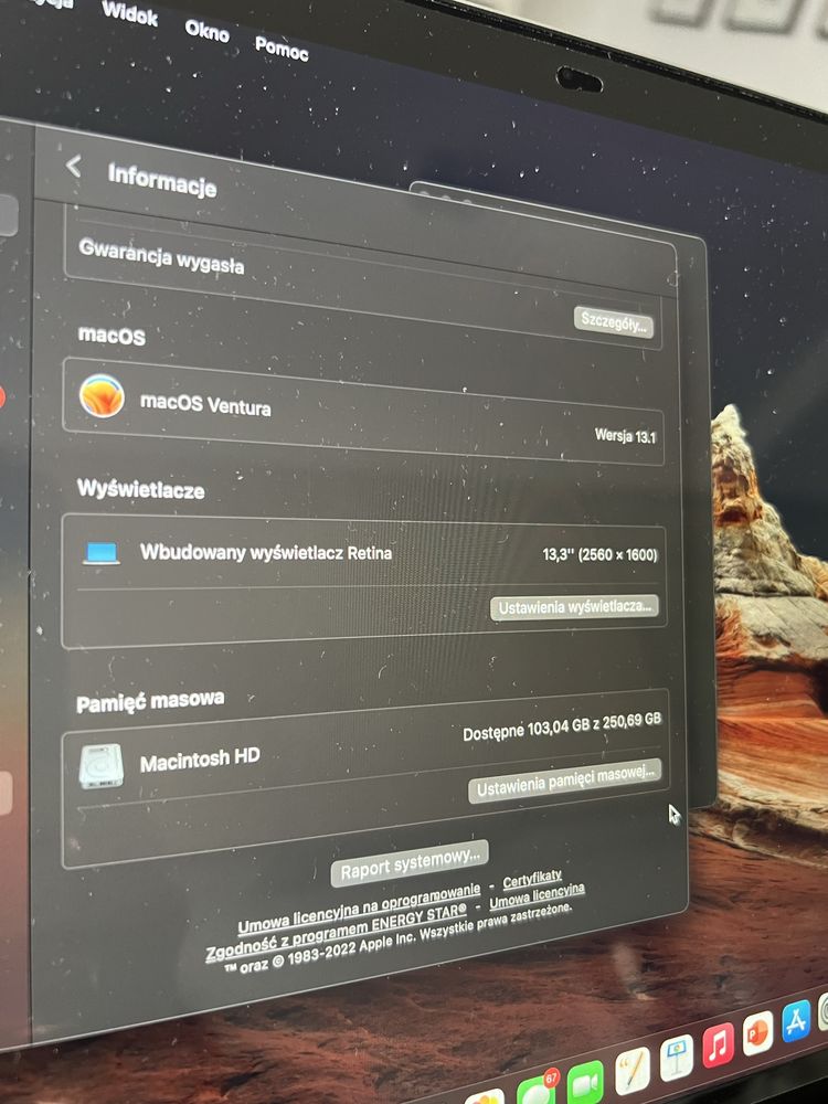 MacBook Air 13” A1932  Intel Core i5, 8GB RAM, 256GB SSD +gratis