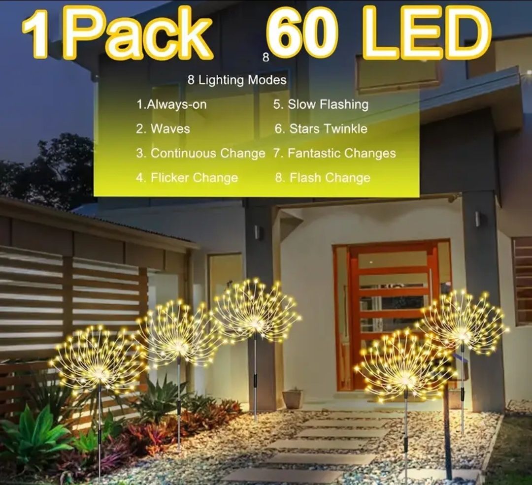 Lampa solarna LED-kolor biały ciepły!