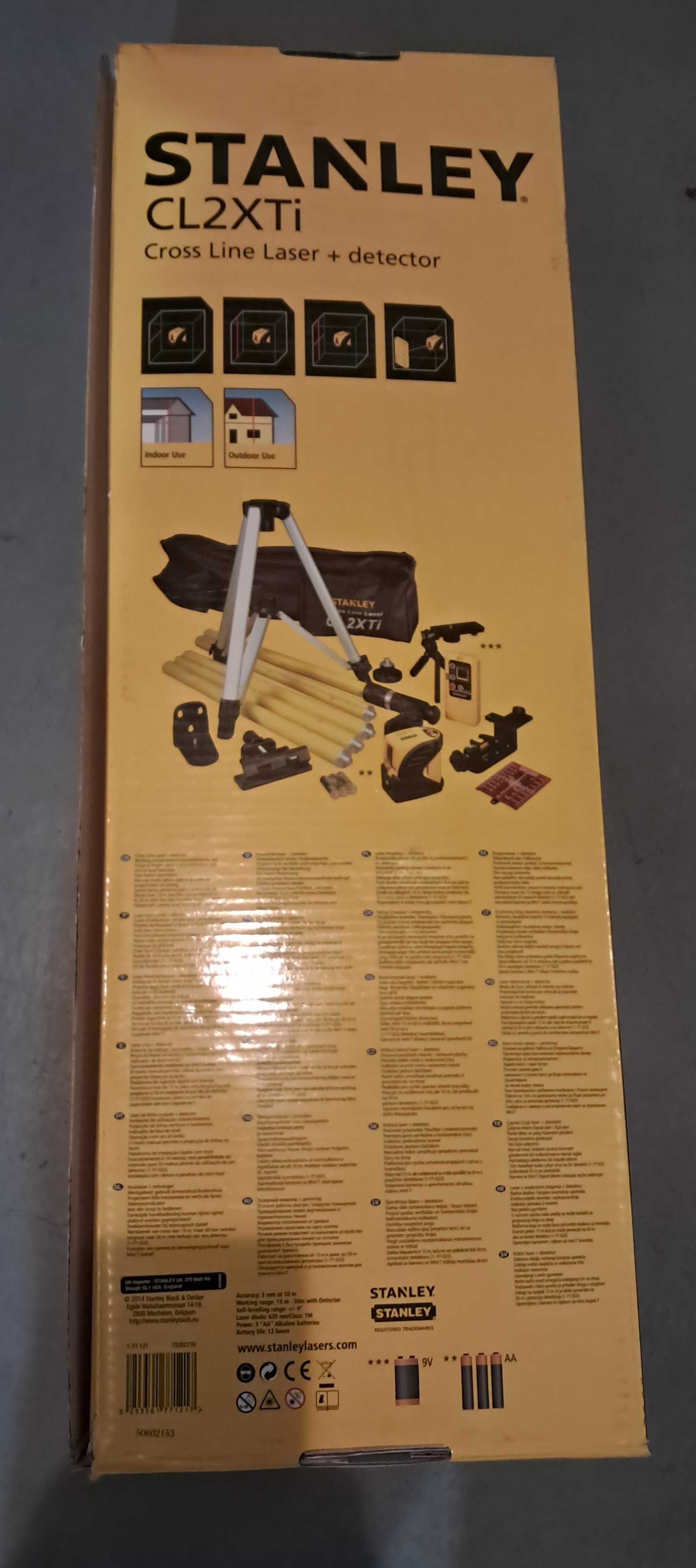 Laser krzyżowy CL2XTi + detektor Stanley LD100  NOWY zestaw