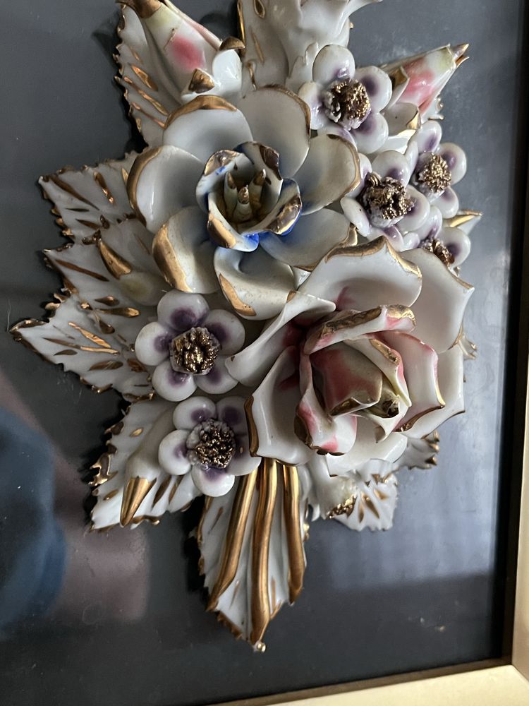 Obrazek kwiat porcelana piękny przedmiot Vintage stylowe Starocia