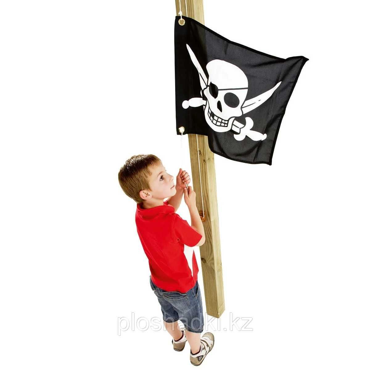 Детский пиратский флаг (подъемная система) КВТ, 55x45см Флаг Принцесса